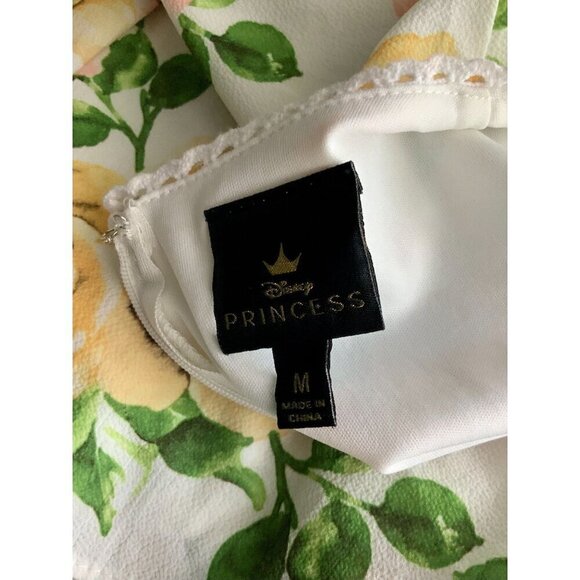 Disney Ladies Princess Floral Sleeveless Lined Mini Dress Lace Detail Medium - Picture 3 of 8